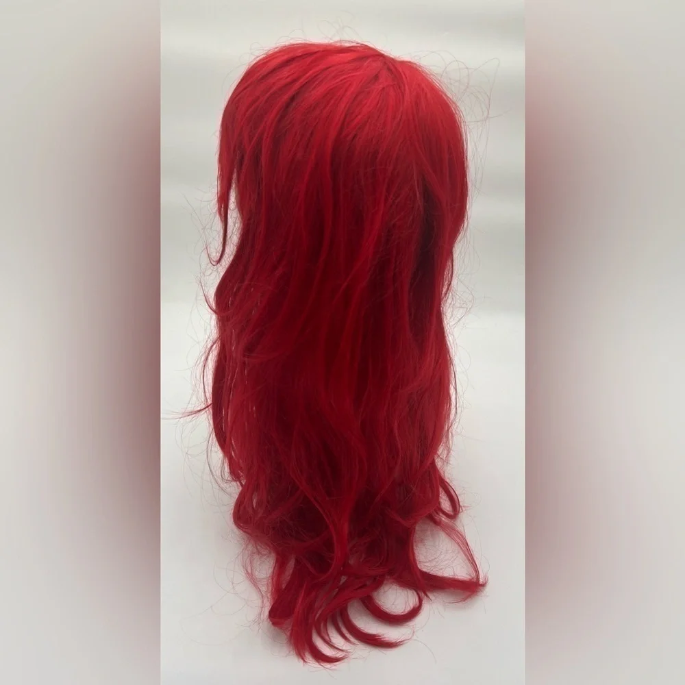 Red Anime Style Wig Long Synthetic Hair